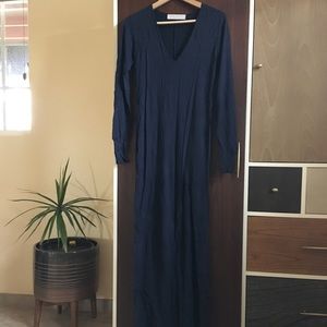 Long sleeve organic maxi dress sustainable hemp